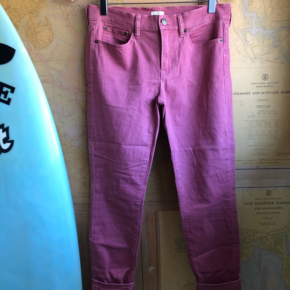 J Crew salmon skinny jeans